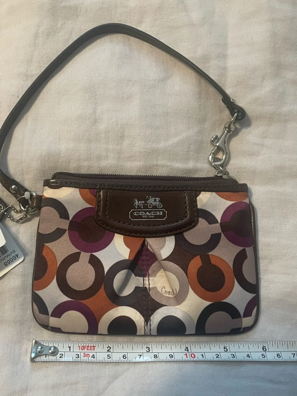 NWT Coach Madison Multicolor Signature C Wristlet Coin Purse - Picture 5 of 8